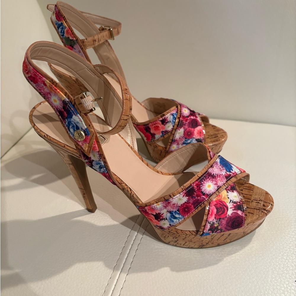 Guess Pink and Blue High Heeled Sandals